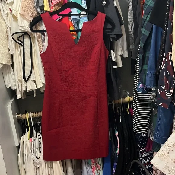 Cranberry seersucker dress - Picture 2 of 7